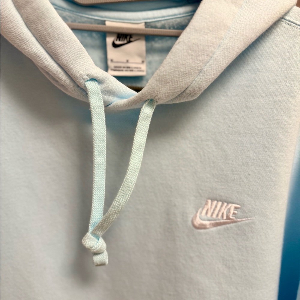Nike Sky Blue Club Fleece Hoodie - Picture 2 of 2